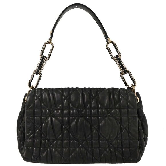 Christian Dior Black Lambskin Cannage Handbag 15-BO-0160 177557 - Picture 1 of 9